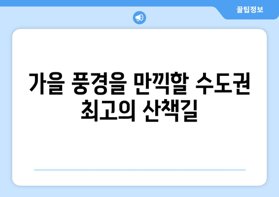 수도권 가을 나들이