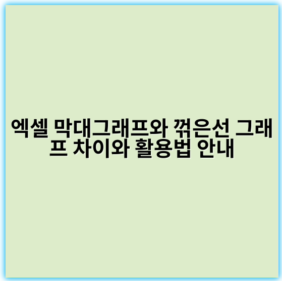 엑셀 막대그래프와 꺾은선 그래프 차이와 활용법 안내 - 표현형식